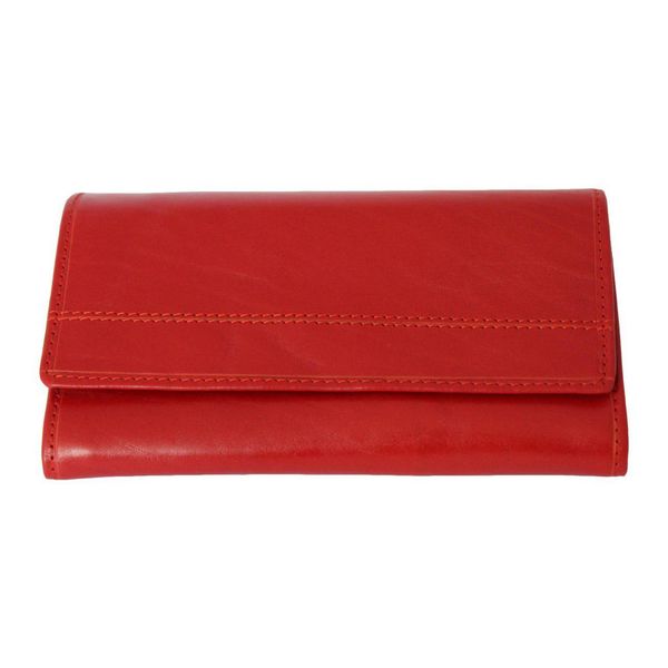 کیف پول زنانه ساینا چرم مدل Y110/2 رنگ قرمز