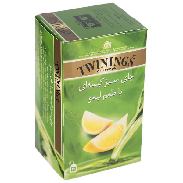 چای سبز کیسه ای توینینگز با طعم لیمو بسته 20 عددی