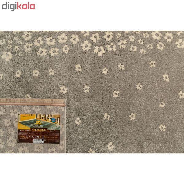 فرش ماشینی ساوین کد ۴۰۰۷ زمینه نقره ای
