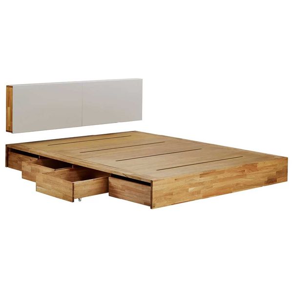 تخت خواب یک نفره تمام چوب صادراتی کد 54.0 سایز 106*203 سانتی متر