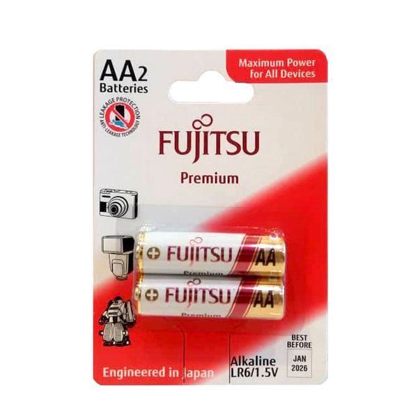 باتری قلمی فوجیتسو مدل Premium LR6 بسته 2 عددی