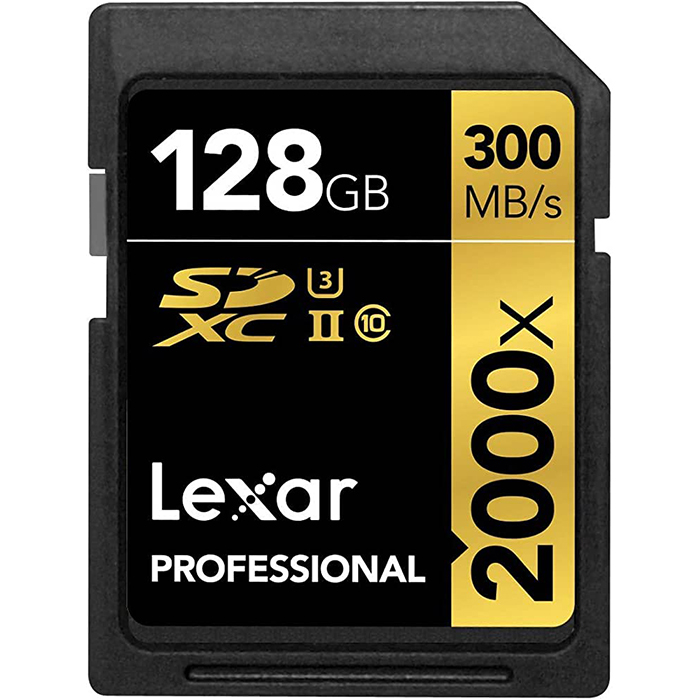 کارت حافظه SDXC لکسار مدل Professional کلاس 10 استاندارد UHS-I U3 سرعت 300MBps ظرفیت 128 گیگابایت