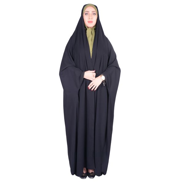 چادر دانشجویی شهر حجاب مدل بدون مچ کرپ کریستال کد 8011