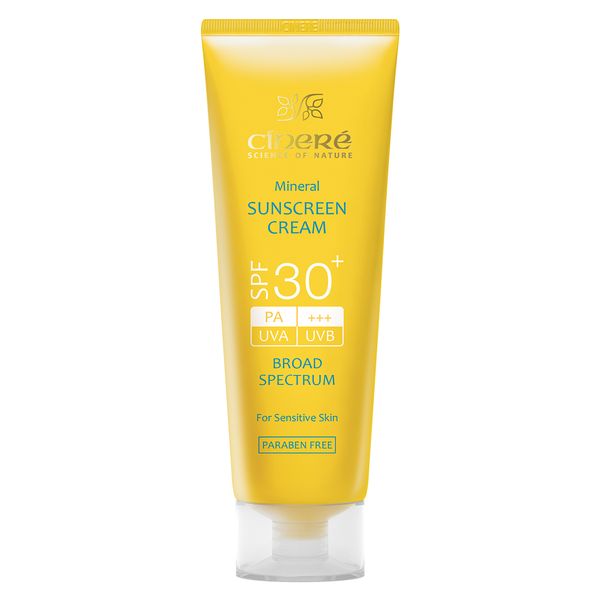 کرم ضد آفتاب SPF30 بی رنگ سینره مناسب پوستهای حساس حجم 50 میلی لیتر