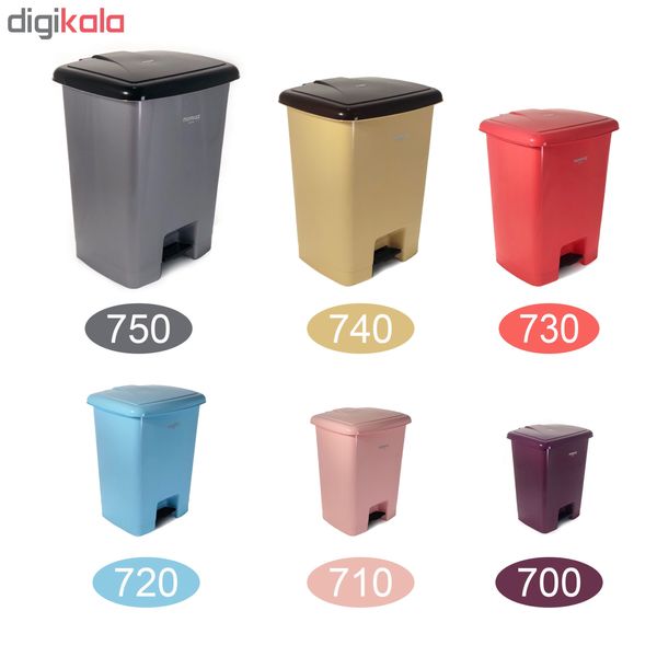 سطل زباله پدالی ممتاز پلاستیک مدل 710 ظرفیت 7 لیتری