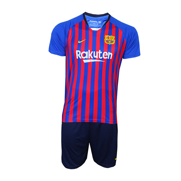 پیراهن و شورت ورزشی پانیل طرح تیم بارسلونا کد 3019