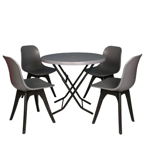 میز و صندلی ناهارخوری چهارنفره مدل مایا فایبرگلاس