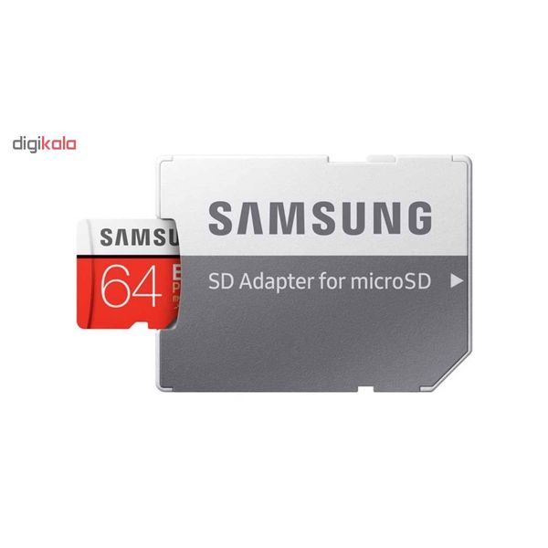 کارت حافظه microSDXC مدل Evo Plus کلاس 10 استاندارد UHS-I U3 سرعت 100MBps ظرفیت 64 گیگابایت به همراه آداپتور SD