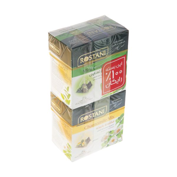 دمنوش مخلوط بابونه به همراه چای سبز رستنی بسته 20 عددی