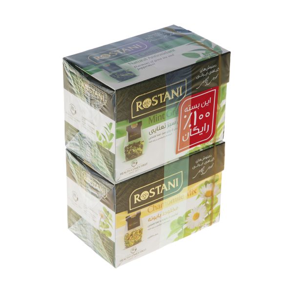 دمنوش مخلوط بابونه به همراه چای سبز رستنی بسته 16 عددی