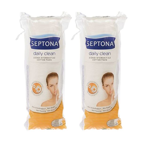 پد پاک کننده آرایش صورت سپتونا سری Daily Clean مدل chamomile مجموعه 2 عددی