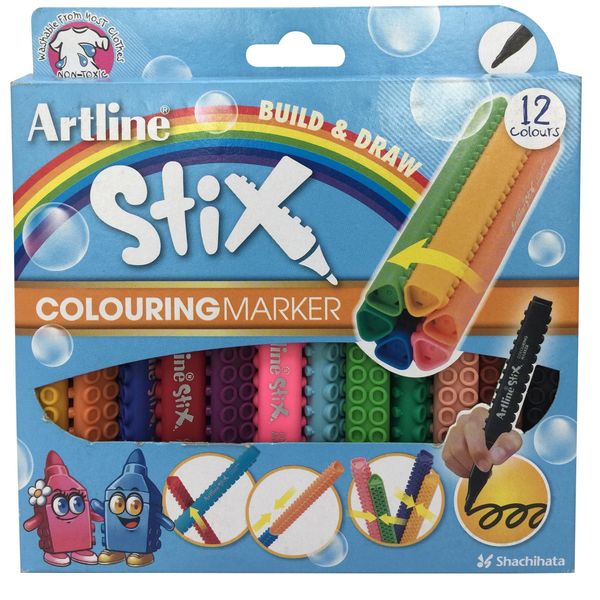 ماژیک نقاشی 12 رنگ آرت لاین سری استیکس مدل colouring marker