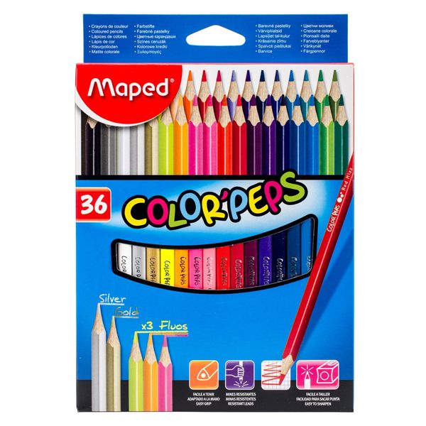 مداد رنگی 36 رنگ مپد کد 70138