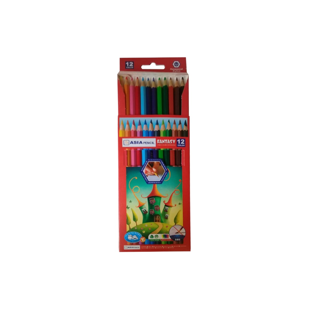 مداد رنگی 12رنگ آسیا کد 115 