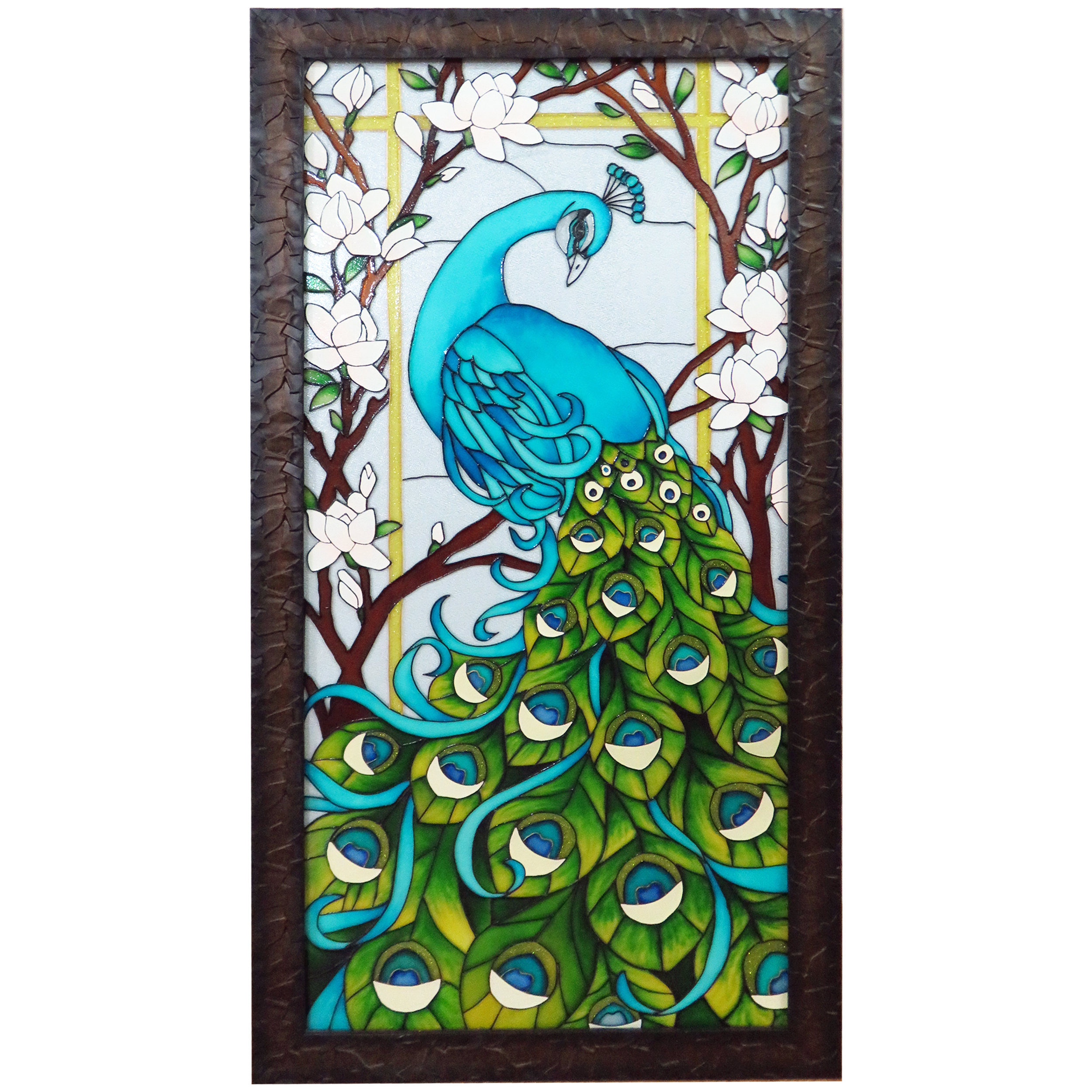 تابلوی ویترای طرح طاووس