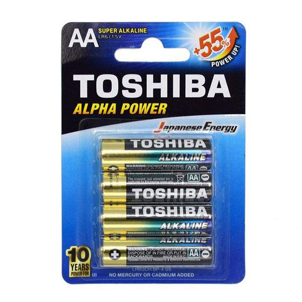 باتری قلمی توشیبا مدل Alpha Power بسته 4 عددی
