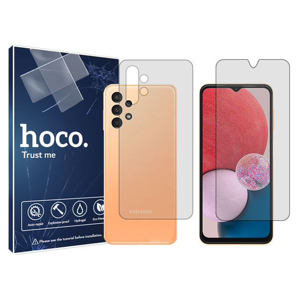 محافظ صفحه نمایش شفاف  هوکو مدل HyGEL مناسب برای گوشی موبایل سامسونگ Galaxy A 13 4G به همراه محافظ پشت گوشی