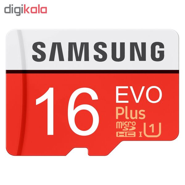 کارت حافظه microSDHC  مدل Evo Plus کلاس 10 استاندارد UHS-I U1 سرعت 95MBps ظرفیت 16 گیگابایت به همراه آداپتور SD