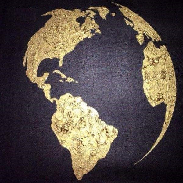 تابلو نقاشی اکرلیک طرح کره زمین مدل S052