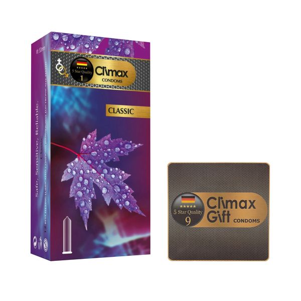 کاندوم کلایمکس مدل Classic بسته 12 عددی به همراه کاندوم مدل Gift