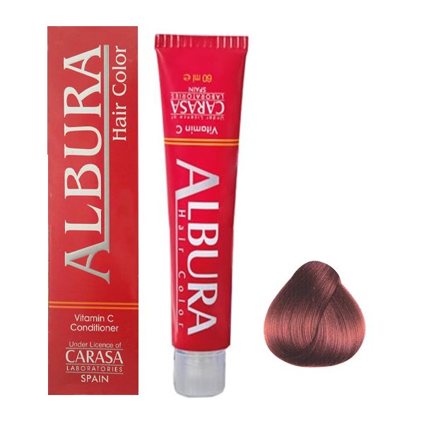 رنگ مو آلبورا مدل carasa شماره 5.4 حجم 100 میلی لیتر رنگ بلوطی روشن