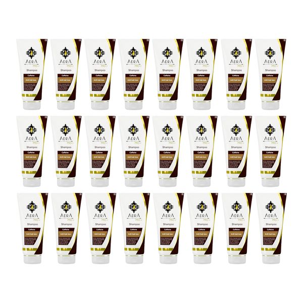 شامپو مو آدرا مدل Caffeine حجم 200 میلی لیتر مجموعه 24 عددی