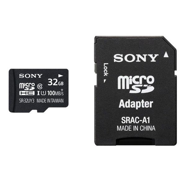 کارت حافظه microSDXC سونی مدل SR-32UYA3 کلاس 10سرعت 90MBps ظرفیت 16 گیگابایت به همراه آداپتور SD