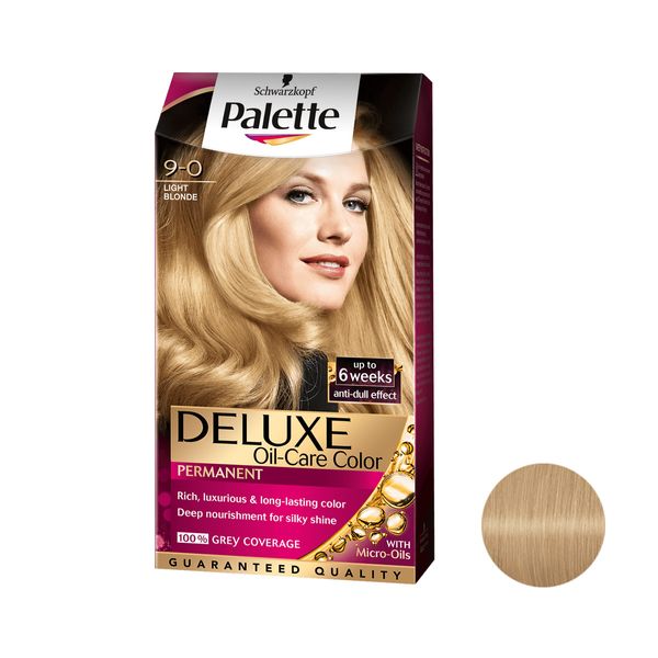 کیت رنگ مو پلت سری DELUXE شماره 0-9 حجم 50 میلی لیتر رنگ بلوند روشن