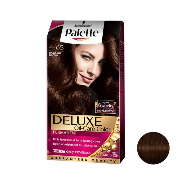 کیت رنگ مو پلت سری DELUXE شماره 65-4 حجم 50 میلی لیتر رنگ قهوه ای