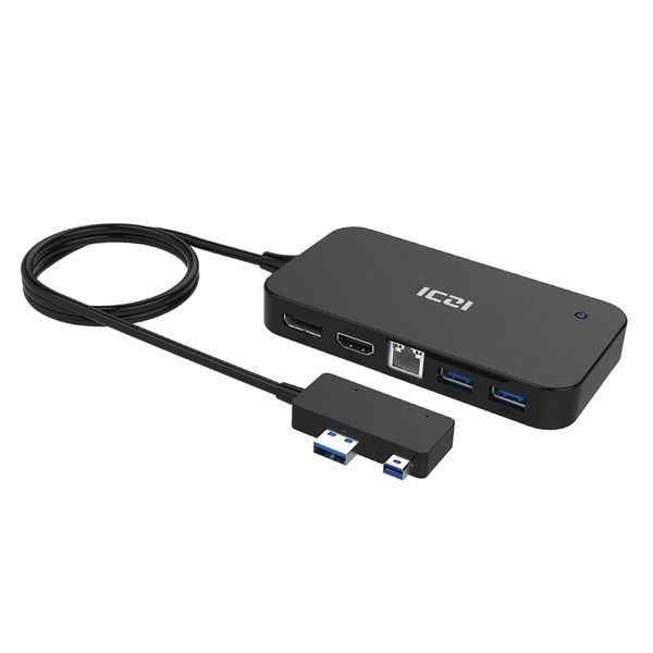 داک USB به USB 3.0/Lan/HDMI/Display Port آی سی زد آی مدل A09
