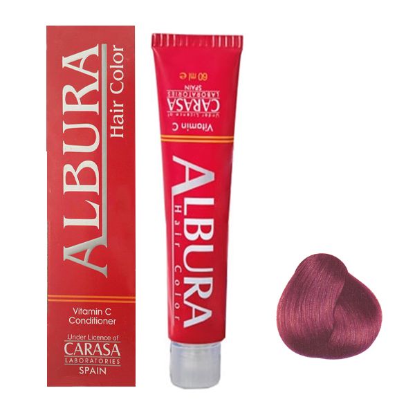 رنگ مو آلبورا مدل carasa شماره 5.66 حجم 100 میلی لیتر رنگ قرمز