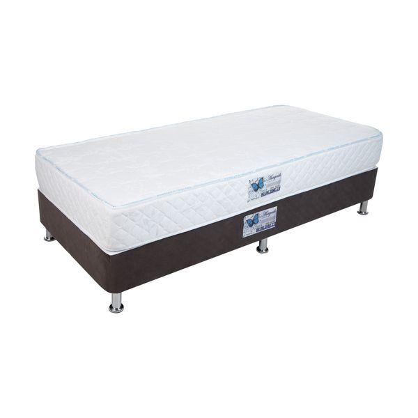 تخت خواب یک نفره آسایش باکس مدل AKA148 به همراه تشک طبی سایز 200 × 120 سانتی‌متر