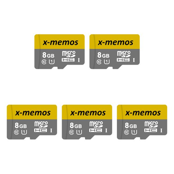 کارت حافظه microSDHC ایکس-مموس کلاس 10 استاندارد UHS-I U1 سرعت 30MBps ظرفیت 8 گیگابایت بسته 5 عددی