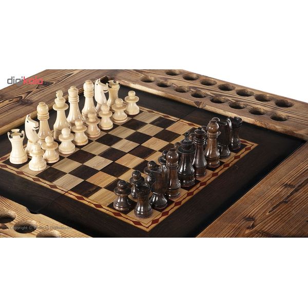 میز و صندلی شطرنج چوبر مدل 001