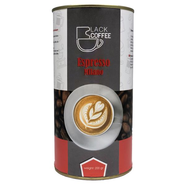 قهوه اسپرسو بلک کافی کد E13 مقدار 200 گرم