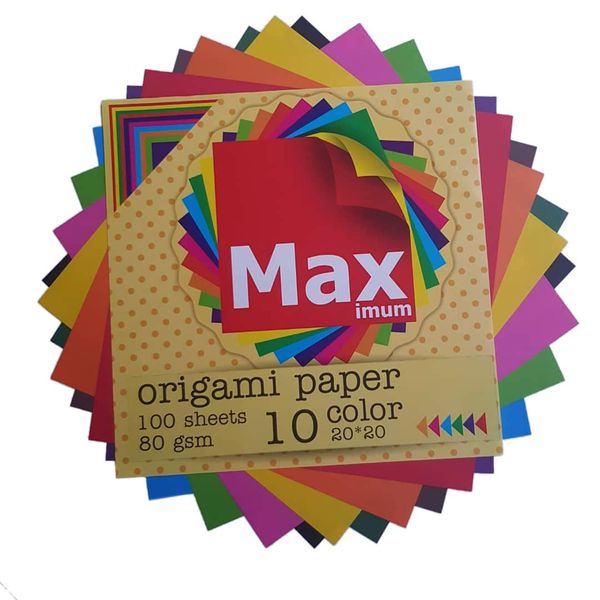 کاغذ اوریگامی مکس کد C10 سایز 20×20 سانتی متر بسته 100 عددی
