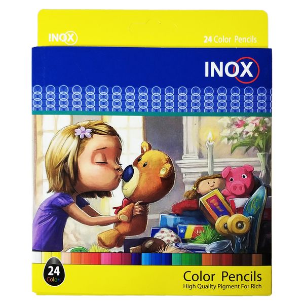 مداد رنگی 24 رنگ اینوکس طرح Girl & Toys کد 301027