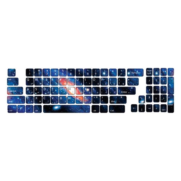 برچسب حروف فارسی کیبورد گراسیپا طرح SPACE کد 103