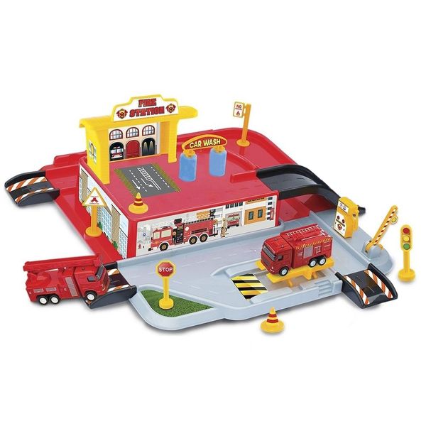 کیت ماشین بازی دد طرح آتش نشانی مدل Garage Set 03343