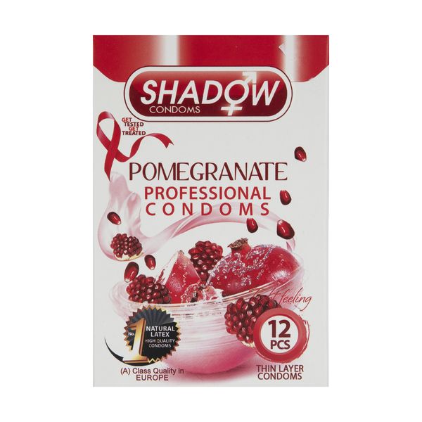 کاندوم شادو مدل Pomegranate بسته 12 عددی