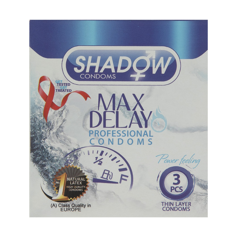 کاندوم تاخیری شادو مدل Max Delay بسته 3 عددی