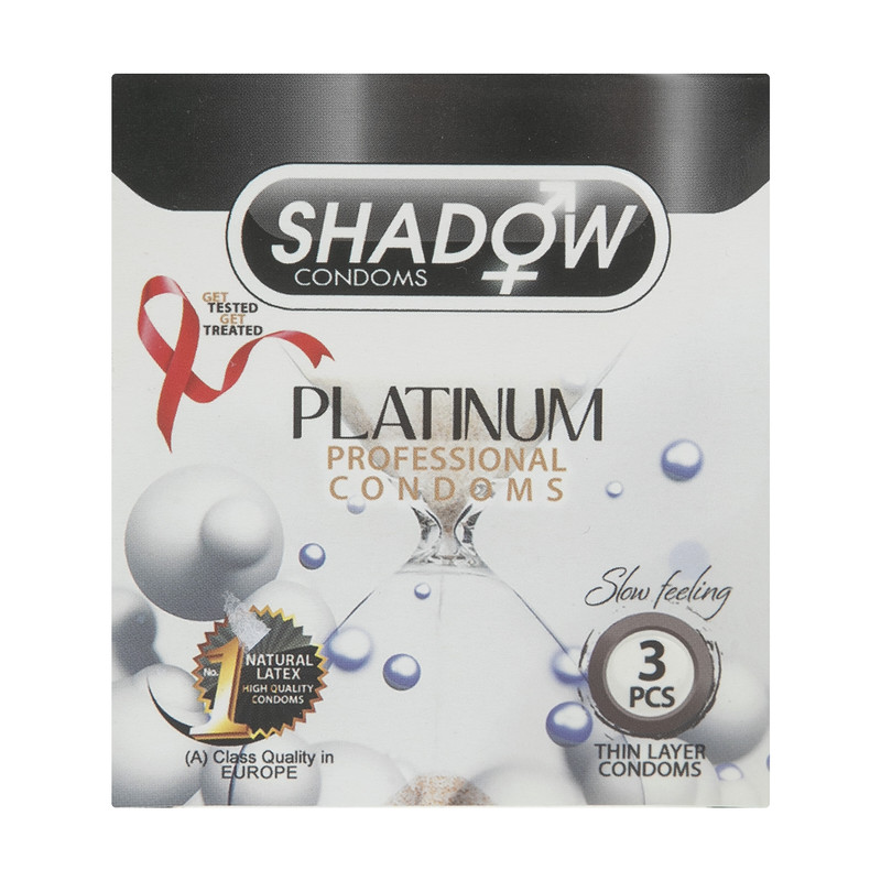 کاندوم شادو مدل Pelatinum بسته 3 عددی