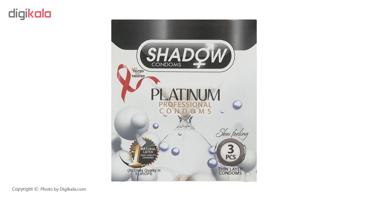 کاندوم شادو مدل Pelatinum بسته 3 عددی