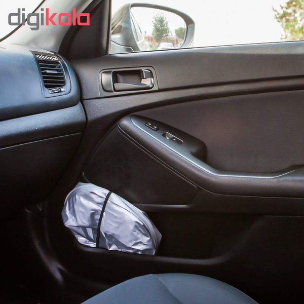 آفتابگیر شیشه جلو خودرو مدل A100 به همراه کاور نگهدارنده و آفتابگیر