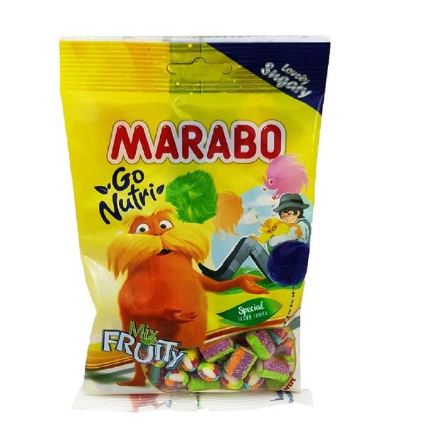 پاستیل لقمه ای مارابو با طعم میوه مخلوط مقدار 100 گرم