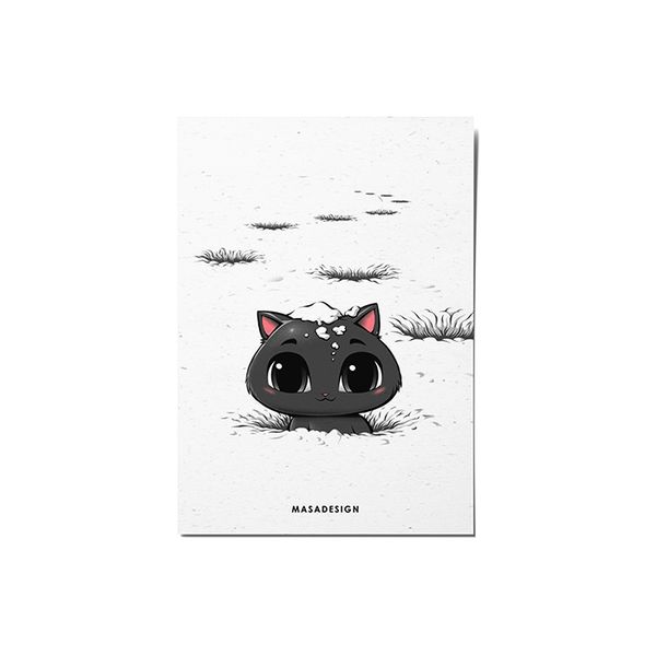 کارت پستال ماسا دیزاین طرح گربه کد POST176