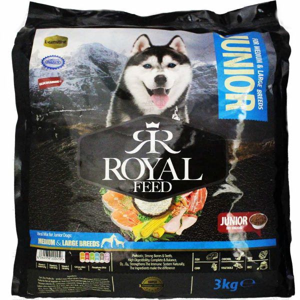 غذای خشک سگ رویال فید مدل JUNIOR وزن 3 کیلوگرم