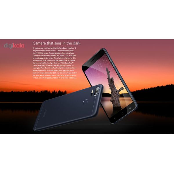 گوشی موبایل ایسوس مدل Zenfone Zoom S ZE553KL دو سیم کارت ظرفیت 64 گیگابایت - با برچسب قیمت مصرف کننده