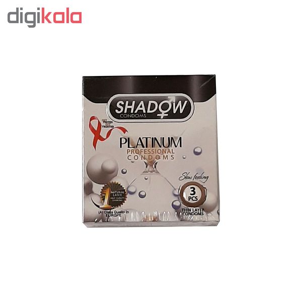 کاندوم شادو مدل platinum بسته 3 عددی