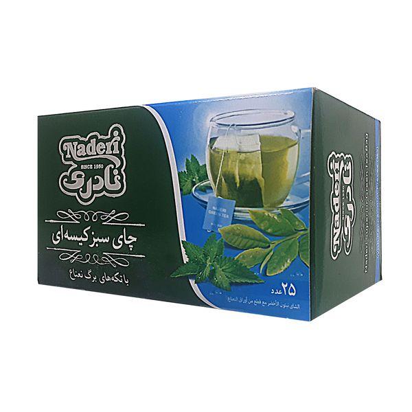 چاي سبز كيسه اي باطعم نعناع نادري بسته 25 عددي